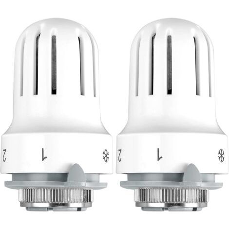 royaluxe -Tête thermostatique,2 pièces vanne de radiateur thermostatique radiateur thermostatique TRV m30x1.5 tête de remplacement de vanne de radiateur système de chauffage contrôle de la température (1/5)
