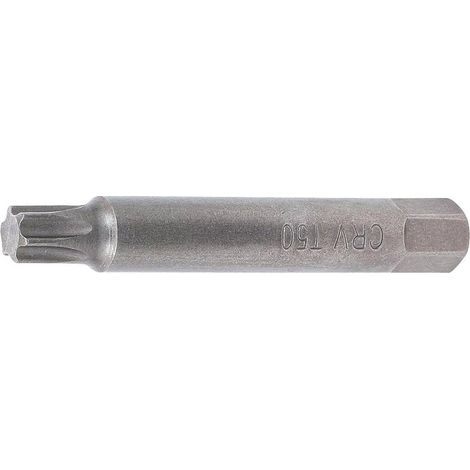 Embout T50 Torx 10 mm (3/8) - L. 75 mm - Précision et Durabilité, Acier, Zones Difficiles - D-Work (1/5)