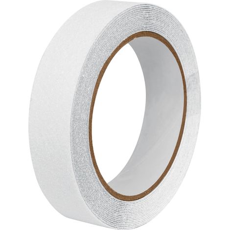 Cinta adhesiva antideslizante - 5 m - 25 mm - Blanco