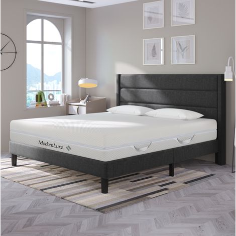 MEUBLIV Matelas 160x200 cm blanc – 7 zones, H2/H3, 20 cm, housse lavable (1/5)