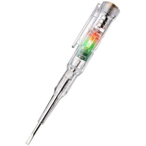 Tournevis Testeur, Stylo Testeur de Tension, Détecteur de Tension Électrique 24‑250V, Testeurs Electrique, Coque ABS, pour Réparation de Circuit (1/5)