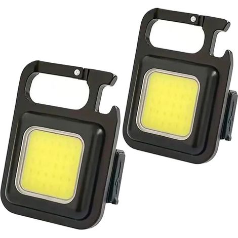 Set of 2 ultra-bright rechargeable light-up keychains [Energy Class B] (1/5)