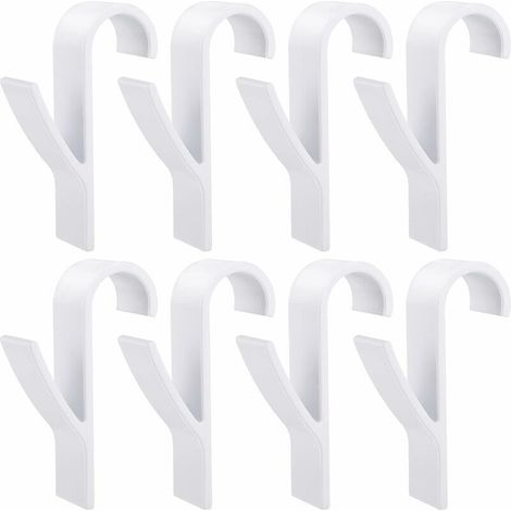 8 pièces Crochet Radiateur, Crochet radiateur sèche serviette, Crochet pour Radiateurs plastique Blanc, Patères Radiateur de Salle de Bain (1/5)