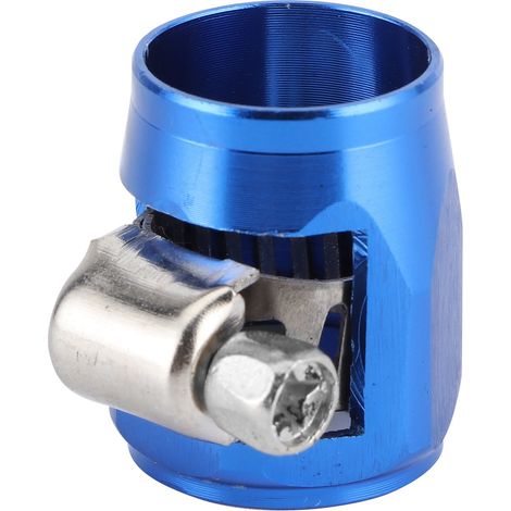 AN6 Schlauchanschlussklemme aus Aluminiumlegierung für Kraftstoff-/Öl-/Diesel-/Gas-/Luft- und Wasserschläuche, blau (1/5)