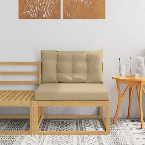 vidaXL Sofa de milieu extérieur Polyester Blanc