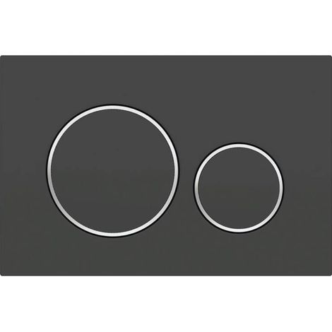Gilt für Geberit Sigma20 Betätigungsplatte für 2-Mengen-Spülung: mattschwarz lackiert, Perl-Effekt-Beschichtung, Chrom glänzend (115.882.14.1) (1/4)