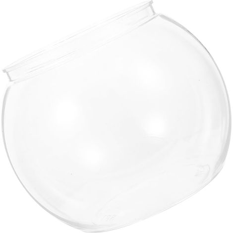 1 Aquarium en Plastique PET Transparent 28x28x24,8 cm Stable et Léger pour Bureau Poissons Rouges et Décoration