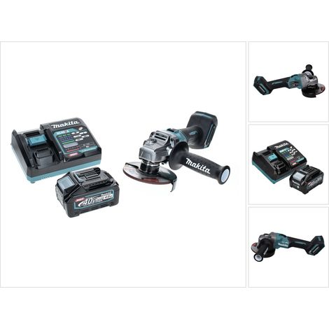 Makita GA 005 GM1 Akku Winkelschleifer 40 V max. 125 mm Brushless XGT + 1x Akku 4,0 Ah + Ladegerät (1/5)