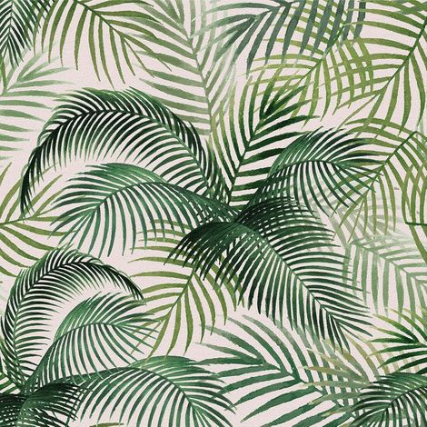 Papier Peint Autocollant, 44x300CM Jungle Tropicale Avec Feuilles Vertes Papier Contact Décoller Coller Vinyle Film Décoratif Amovible pour Armoires Murales