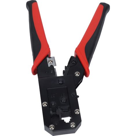 Pince à sertir RJ outil de câblage réseau téléphone pour connecteurs 8P 6P modèle JL-318 acier carbone C45 PP (1/5)