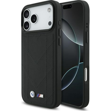 BMW M MagSafe Hülle mit gestepptem Logo für iPhone 17 Pro Max, Schwarz (1/5)