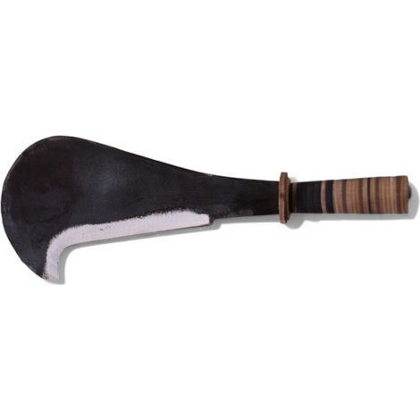 Roncola tipo con lama in acciaio forgiato e temprato 29 cm e manico in cuoio
