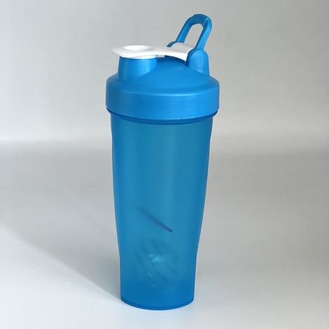 Confezione contenente 1 shaker per proteine (600 ml) con sfera in acciaio inox, scala graduata, a prova di perdite, per miscelare rapidamente la polvere di proteine del siero di latte, trasparente (1/5)