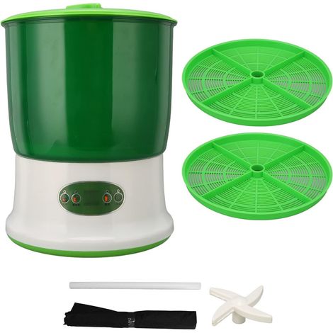 Automatic Bean Germination Equipment Kitchen Germination Machine Electric Bean Germination Machine Safe and with 360 Degree Sprinkler for Soybean and (1/5)