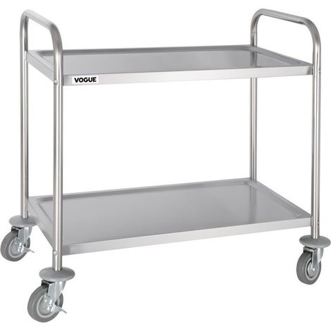 Chariot de débarrassage en inox 2 niveaux 810 x 455 x 855mm - Vogue (1/4)