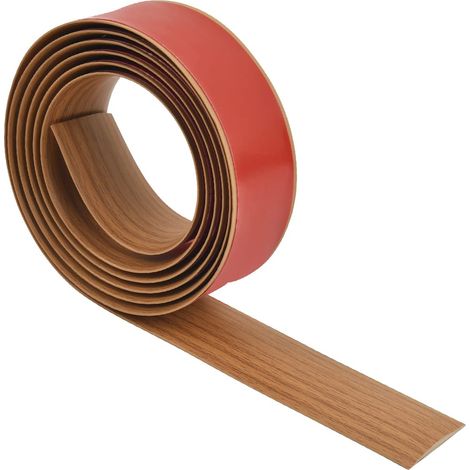 Profilé de Transition Autoadhésif - 1 Pièce - PVC Imitation Bois Gris - Finition Sol Sans Perçage - Pour Stratifié et Carrelage - 200x4 cm (1/5)