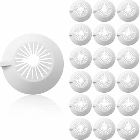 Lot de 30 bouchons de radiateur, forme ronde, pour tuyaux d'eau chaude et froide, blancs (1/5)