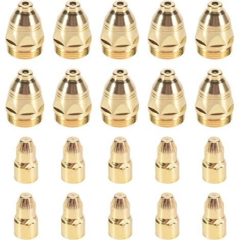 10 lots consommables plasma P80 anodisé CNC découpeuse buse hafnium électrode 1.3mm (1/2)