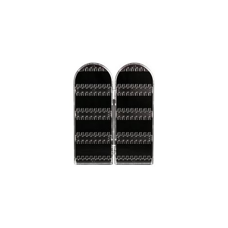 Porte‑bijoux pliable acrylique transparent, organisateur à 184 emplacements pour boucles d’oreilles et colliers (1/5)