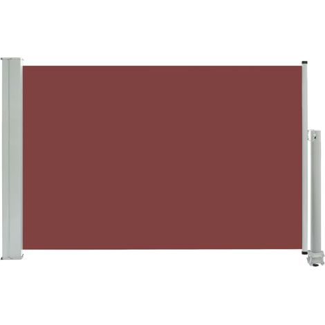 Toldo de protección lateral retráctil para terraza, jardín, terraza, balcón, protección visual, 60 x 300 cm, marrón 020007391 (1/5)