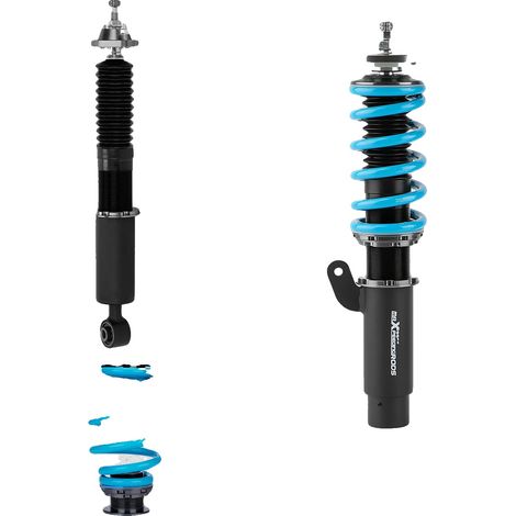 Kit de amortiguadores coilover, amortiguación de rebote ajustable, compatible con BMW E46, 63 (largo) x 21 (ancho) cm, 25,5 kg (1/5)