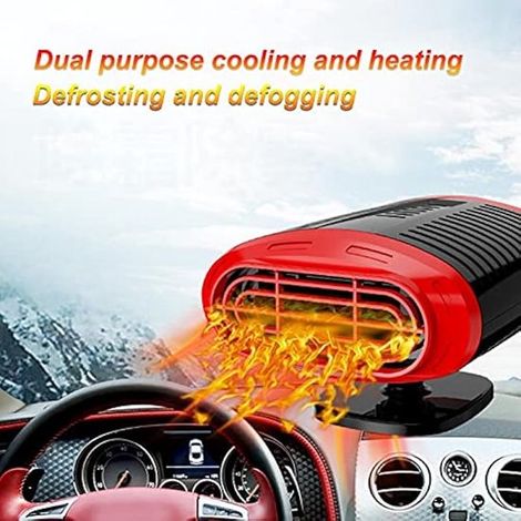 Calefactor USB para coche de 12V/24V，calefactor portátil para coche，desempañador de parabrisas，protección contra sobrecalentamiento