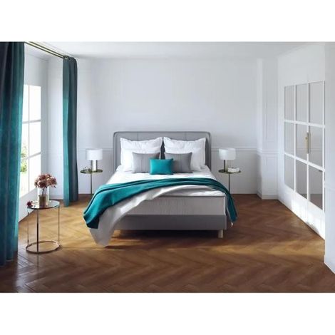 Deko-dream Memoflex Matratze 140x190 cm mit weißem Lattenrost
