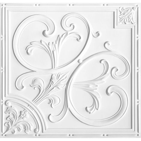 Plaque de plafond PU antichoc 61x61cm – Isolation thermique et acoustique – Résistante aux chocs – B4013 – Hexim Perfect
