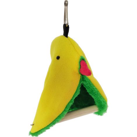Hamac suspendu pour perroquet, nid triangle en peluche chaud pour cage (1/4)