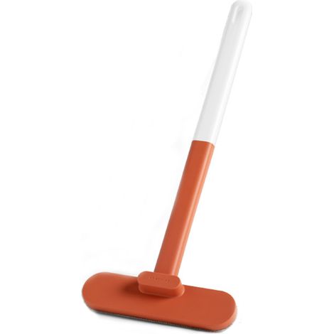 Spazzola per la pulizia di finestre, divani e tappeti, utilizzabile sia a secco che a umido, colore arancione.