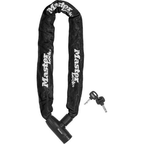 MASTER LOCK Fahrradschloss Stahlkettenglied [mit Schlüssel] [90 cm Kette] 8391EURDPRO - Ideal für Fahrräder (1/4)