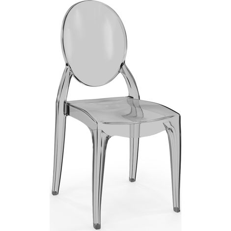 Sedia da Pranzo Trasparente - Stile Victoria Gigrio trasparente