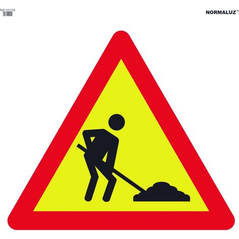 SEÑAL VIAL 700X700MM BOLSA TEXTIL OBRAS V11135