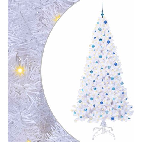 Künstlicher Weihnachtsbaum Weiß 240 cm PVC und Stahl vidaXL (1/5)