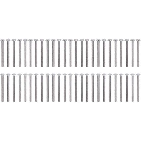 50 Stück Flanschschrauben mit Linsenkopf, A2-70 Edelstahl, Linsenkopf-Innensechskantschrauben, Set M3x35 mm