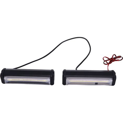 Feux Stroboscopiques LED Flash Auto Lampe de Signalisation Étanche pour Moto Voiture UTV ATV Camion Engin de Chantier - Blanc (1/5)
