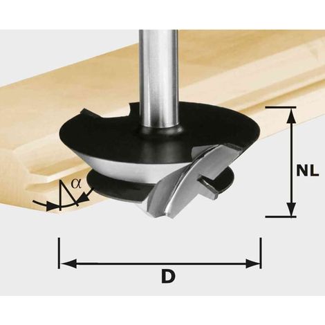 Festool – Fraise pour défonceuse 64mm D – Longueur 67mm – Queue 12mm – Pour bois dur – 492709