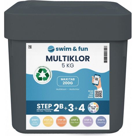Swim-Fun Multiklor Tabletas de Disolución Lenta 5 kg