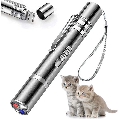 Pointeur Laser Pour Chat - 7 Modes Réglables - Rechargeable USB - Jouet Interactif Intérieur Pour Chats Et Chiens - 1 Pièce