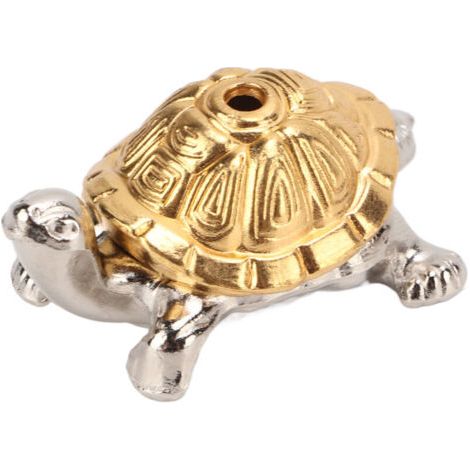 Pair Porte-encens en Métal Facile à Nettoyer en Forme de Tortue pour Salon, Bureau et Méditation (1/5)