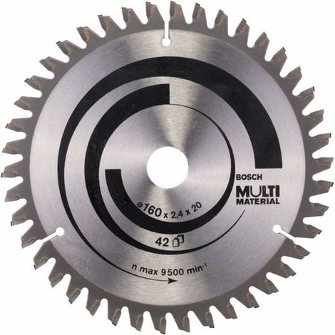 Lame de scie circulaire Bosch MultiMaterial 160x2,4x20 42Z - 2608640503