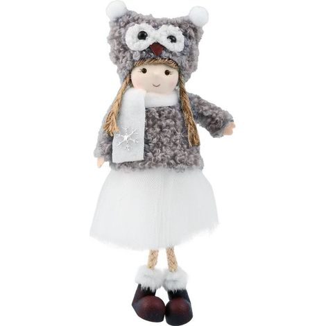 Nouveaux accessoires de décoration pour sapin de Noël : pendentif/poupée ange en peluche mignonne, pendentif/décoration pour sapin de Noël. (1/2)