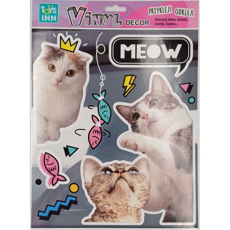 Adesivi in vinile con animali Gatti Miagolano
