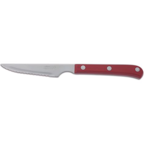 Coltello chop Arcos Tabella 374822 monoblocco di un pezzo di acciaio inossidabile, mango colore rosso e lama 11 cm in scatola