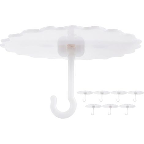 Crochets de plafond en plastique blanc pour moustiquaire (1/5)