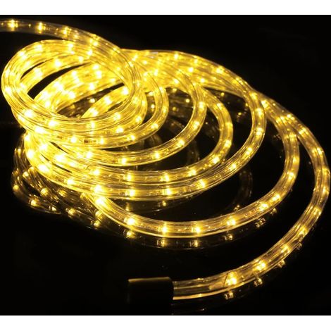 Tube lumineux LED extérieur de 6 mètres, 216 LED, étanche, idéal pour une utilisation en extérieur, éclairage décoratif pour Noël, blanc chaud (1/5)