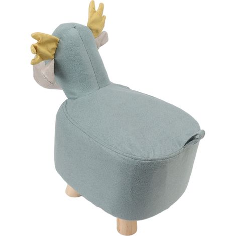 Tabourets antidérapants animaux en forme de girafe mignonne et souple, pour petits enfants, bleus. (1/5)