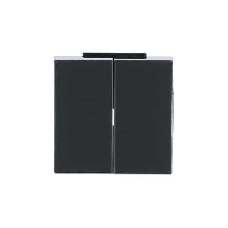 Tapa doble tecla Serie Sky de Niessen  Negro Soft