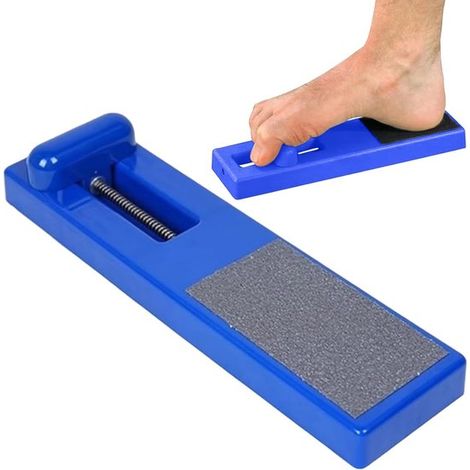 Ausilio per l'allenamento dei piedi, rinforzante per le dita dei piedi, esercizio di riscaldamento per la danza, design con resistenza elastica, 30 x 8 x 5 cm, blu (1/5)