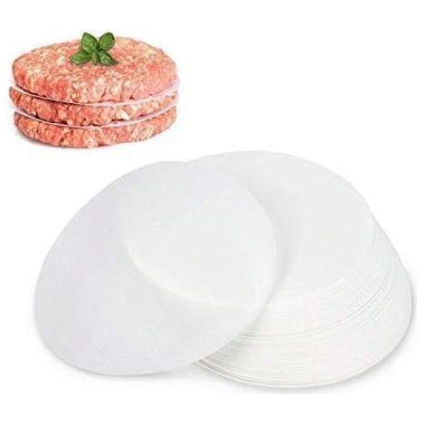 Packung mit 500 Antihaft-Papieren für Hamburgerpresse, Burger, Hackfleisch-Patties – 11,5 cm Durchmesser (1/5)